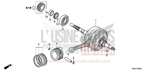 VILEBREQUIN/PISTON MSX125G de 2016